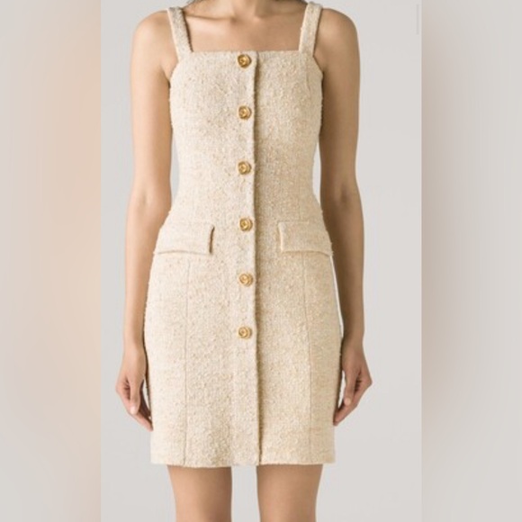 ST.JOHN BOUCLE SLUB STRETCH KNIT DRESS 👗 size 12  Brand new with tags 🏷️ - Picture 4 of 14